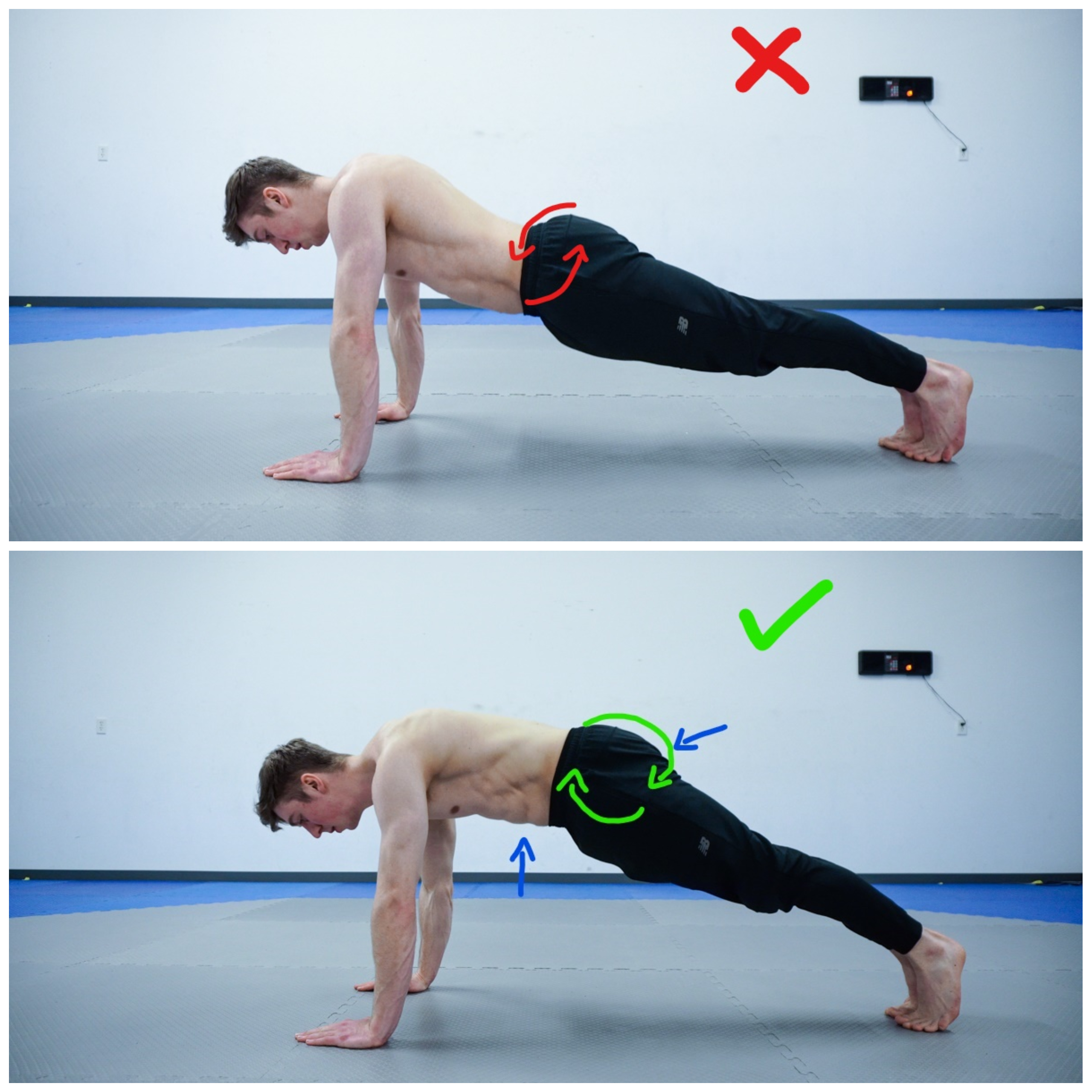 correct form for push ups