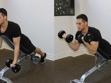 prone incline dumbbell curl